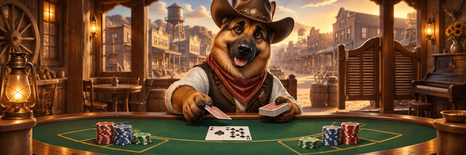 Western-themed mascot artwork for Blackjack