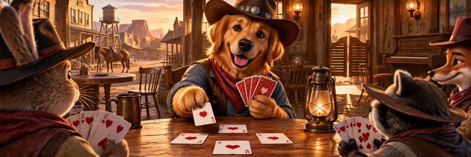 Western-themed mascot artwork for Hearts
