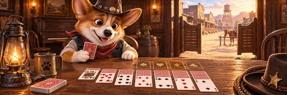 Western-themed mascot artwork for Solitaire